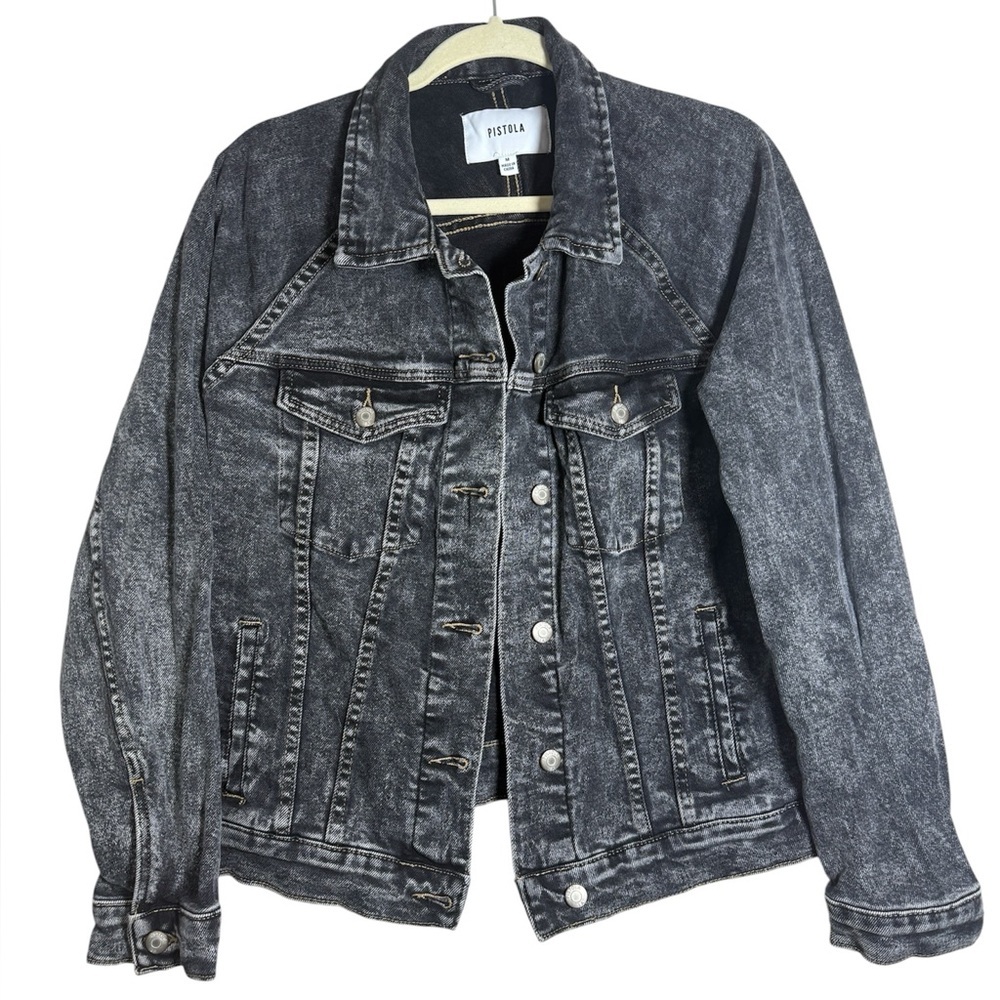 PISTOLA Hayden Raglan Sleeve Jacket Nightcap Acid Denim - Picture 5 of 15